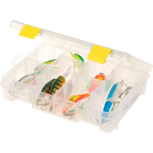Plano ProLatch™ StowAway® Utility Box 4-16 Adj Compartment 9"L x 7"W x 2"H Clear - Pkg Qty 6