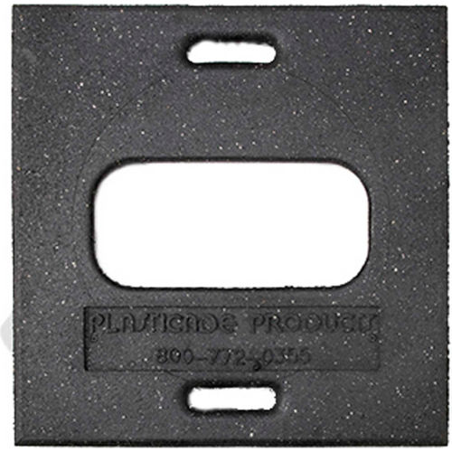 Plasticade 20 Lb. Recycled Rubber Base For Gemstone Vertical Panel, Barricade & Parking Signs, Black