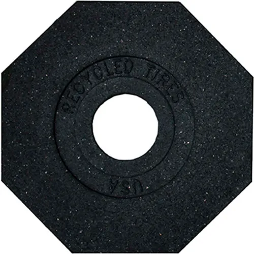 Plasticade 7200-RB-12 12 Lb. Recycled Rubber Base for Watchtower Delineator, 15-1/2"W x 3"H, Octagon