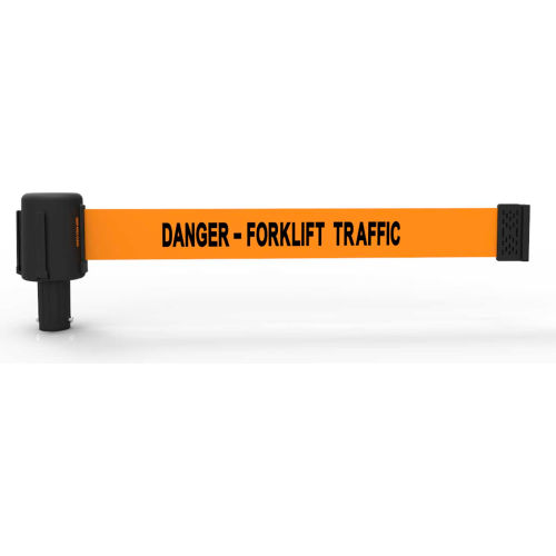 Banner Stakes PL4120 - PLUS Wall Mount Set, Orange "Danger - Forklift Traffic" Banner