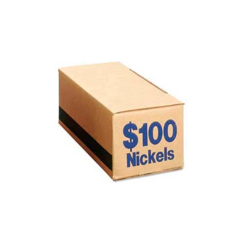 PM Company SecurIT®® Coin Box 61005 For $100 Nickels, Blue, 50/Carton