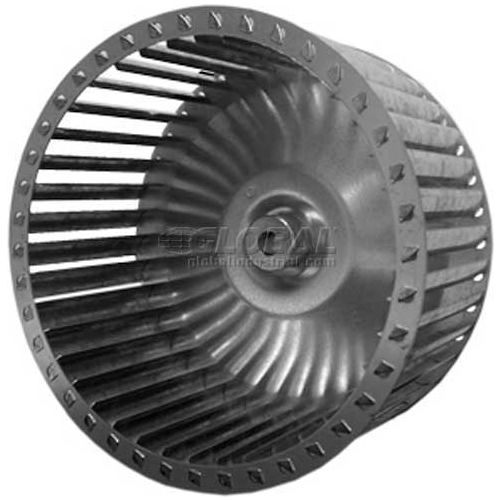 Single Inlet Blower Wheel, 6-5/16&quot; Dia., CW, 2000 RPM, 1/2&quot; Bore, 2-15/16&quot;W, Galvanized