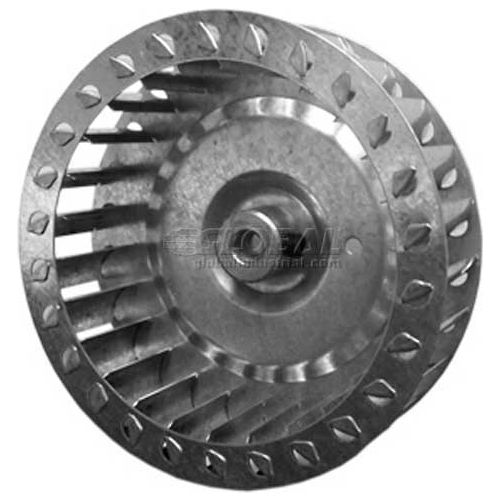 Single Inlet Blower Wheel, 51/2" Dia., CCW, 3450 RPM, 5/16" Bore, 1"W, Galvanized