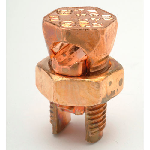 Penn-Union S2, Cu Mech. Split Bolt Conn. for 2 Conduct. Range of Equal Run & Tap: 6 Sol.-2 Str. - Pkg Qty 25