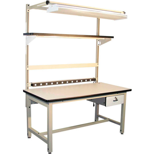 Pro-Line BIB4 Bench-In-A-Box Standard Workbench - 72"W x 30"D ESD Laminate Top - Beige