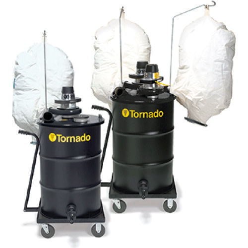 Tornado® Single Electric Jumbo Wet/Dry Industrial Vacuum, Black