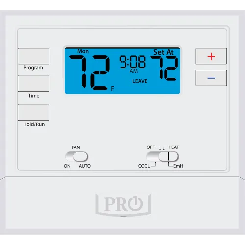 PRO1 IAQ Low Voltage Thermostat, Programmable, 7 Day or 5/1/1, 1H/1C or