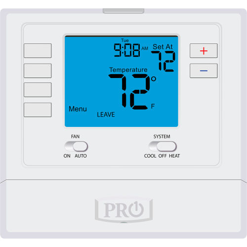 PRO1 IAQ Low Voltage Thermostat, Programmable, 7 Day or 5/1/1, 1H/1C