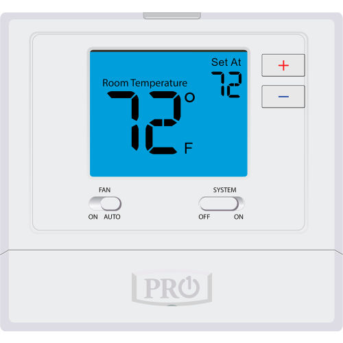 PRO1 IAQ Low Voltage Thermostat, NonProgrammable, 1H/1C, Single Stage
