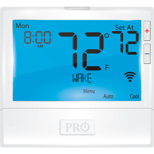 PRO1 IAQ Low Voltage Thermostat Universal, 7 Day or Non-Programmable,2H/2C, 5H/3C, WIFI Enbled