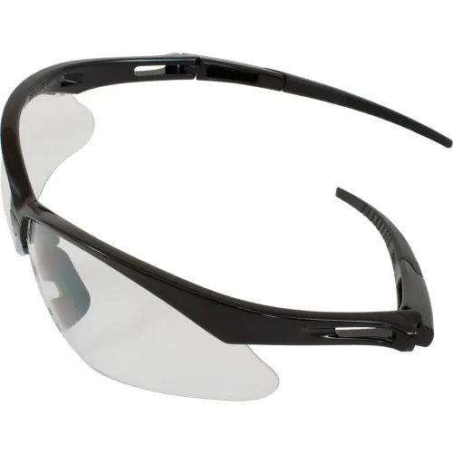 Semi-Rimless Safety Glasses with Black Frame, Clear Lens and FogLess 3Sixty Coating 250-AN-10520, (144)