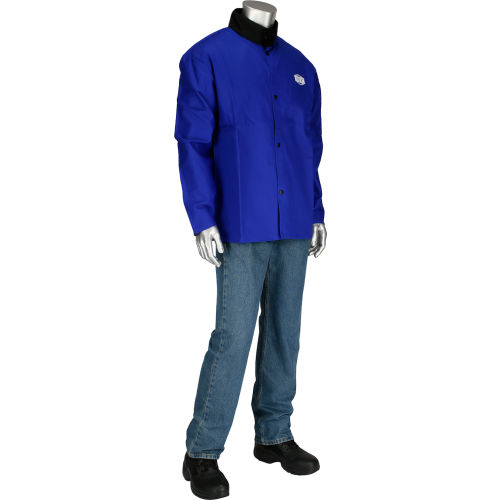 Ironcat® 9oz 30" Sateen Cotton Jacket, Royal Blue, 4XL