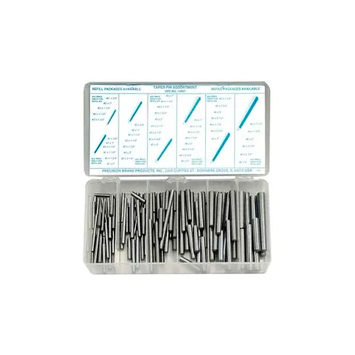 100 Piece Taper Pin Assortment Made In USA