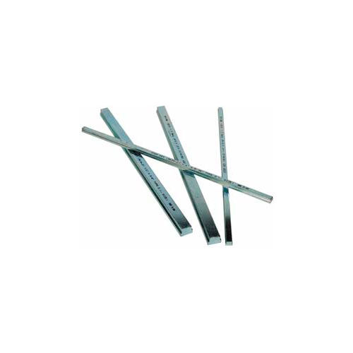 3/16" X 3/32" X 1/4" X 1/8" Step Keystock, Type 2, Zinc Plated, 12" Length