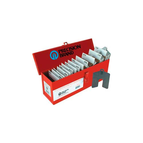Size B 3" x 3" Stainless Steel Slotted Shim, 130 Piece Mini Assortment