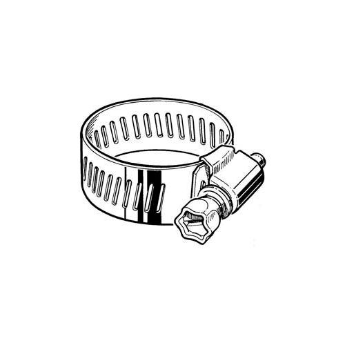 CS48H Collared Screw Worm Gear Hose Clamp, 1-5/8&quot; - 3-1/2&quot; Clamping Dia. 10-Pack