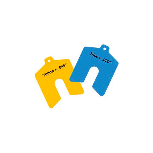 2" x 2" x 0.020" Blue Sof' Shoe® Elastomer Shim (Pack of 10) - Made In USA