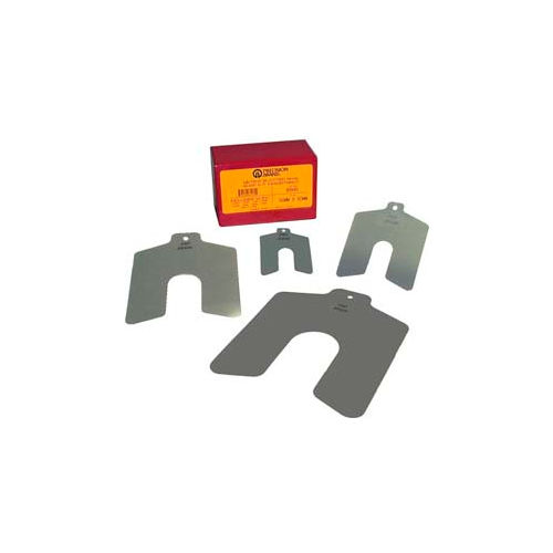 125mm x 125mm Stainless Steel Metric Slotted Shim, 100 Piece Shop Kit - Made In USA