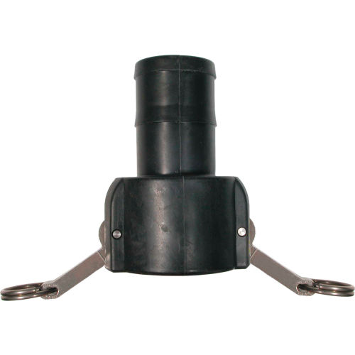 1-1/4" Polypropylene Camlock Fitting - Male Barb x Female Coupler Thread