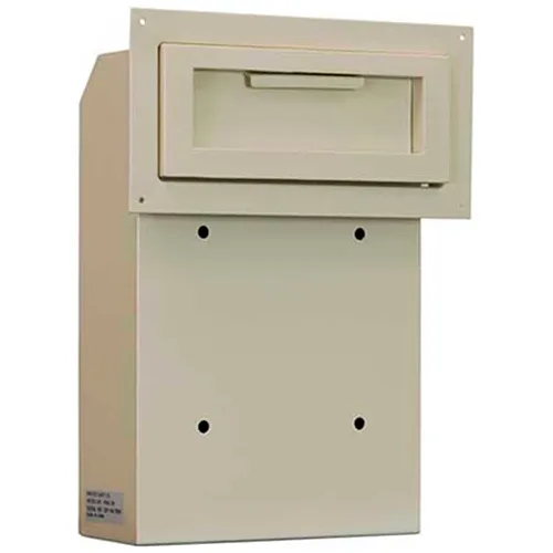 Protex Through-The-Door Depository Drop Box, Beige, 10