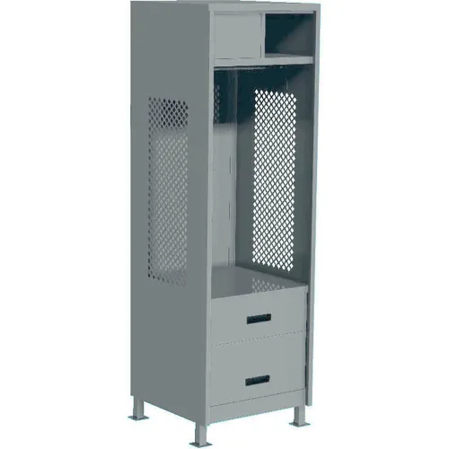 Global Industrial 1 Door Security Gear Locker with 2 Drawers