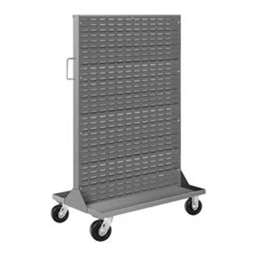 Global Industrial™ Portable Bin & Shelf Cart W/ 2 Louvered Panels, 36"L