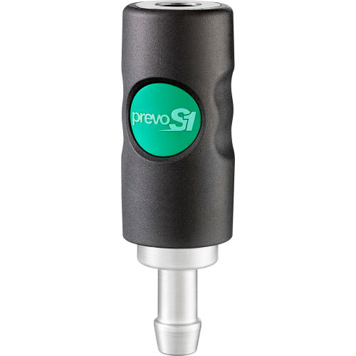 Prevost Prevo S1 Safety Quick Coupling - 1/2" High Flow Interchange & 3/4" Hose Barb Connection