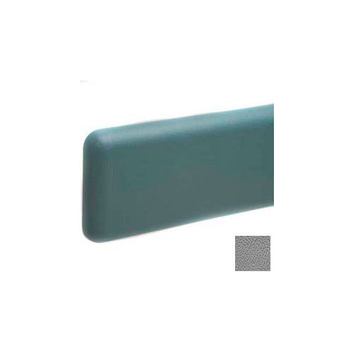Wall Guard W/Rounded Top & Bottom Edges, W/Rec. Plastic Clip Retainer System, 6&quot;H x 12'L, Gray