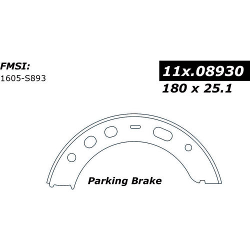 Centric Premium Parking Brake Shoes, Centric Parts 111.08930