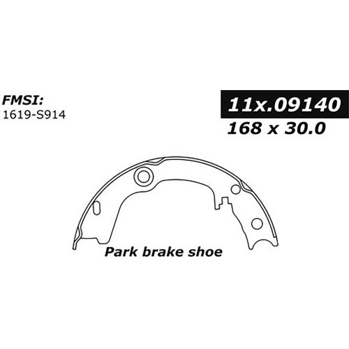 Centric Premium Parking Brake Shoes, Centric Parts 111.09140
