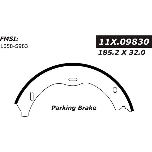 Centric Premium Parking Brake Shoes, Centric Parts 111.09830