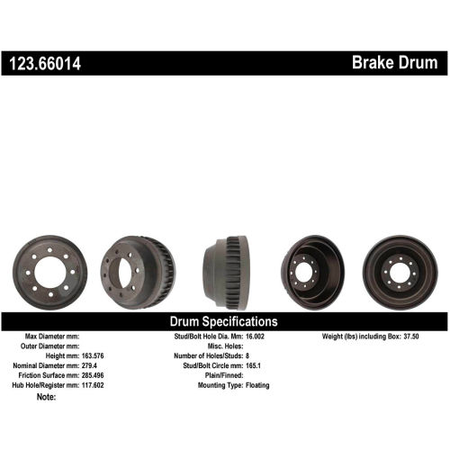 C-Tek Standard Brake Drum, C-Tek 123.66014