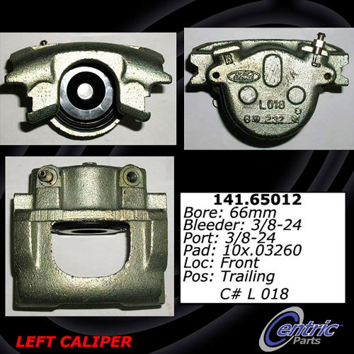 Centric SemiLoaded Brake Caliper with New Phenolic Pistons, Centric