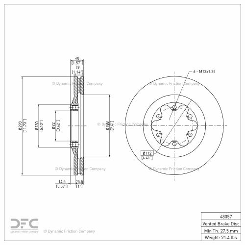 DFC GEOSPEC Coated Rotor - Blank - Dynamic Friction Company 604-48057