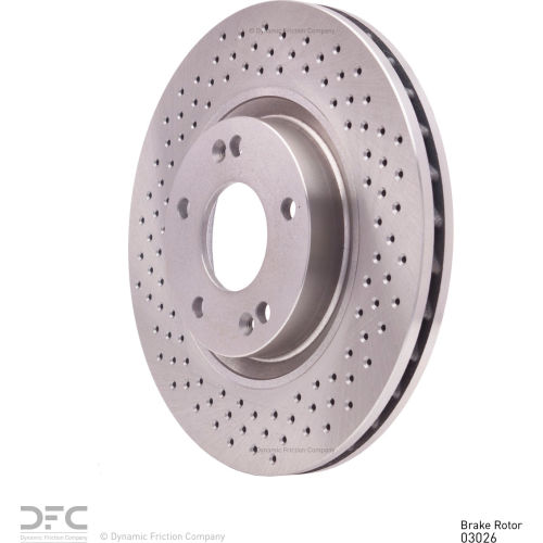 DFC Hi-Carbon Alloy Rotor - Drilled - Dynamic Friction Company 920-03026