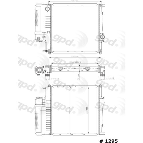 Radiator, Global Parts 1295C