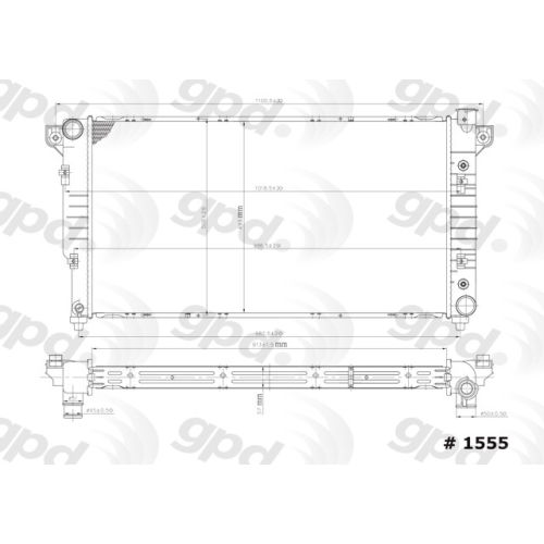 Radiator, Global Parts 1555C