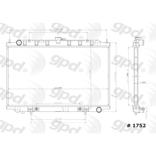 Radiator, Global Parts 1752C
