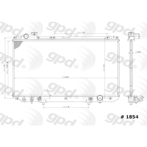 Radiator, Global Parts 1854C