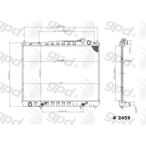 Radiator, Global Parts 2459C