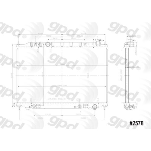 Radiator, Global Parts 2578C