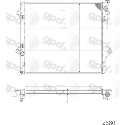Radiator, Global Parts 2580C