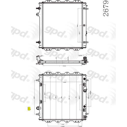 Radiator, Global Parts 2679C