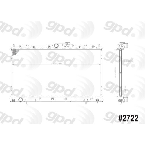 Radiator, Global Parts 2722