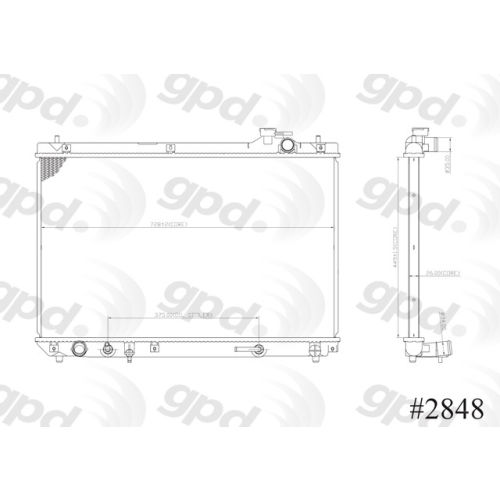 Radiator, Global Parts 2848C