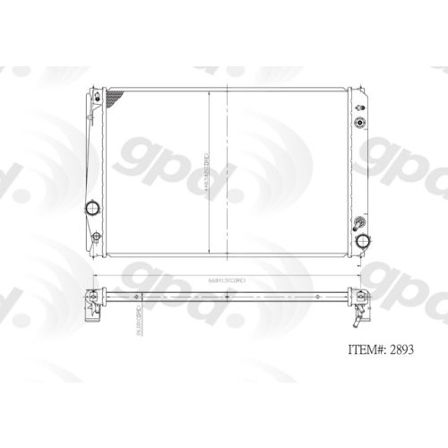 Radiator, Global Parts 2893C