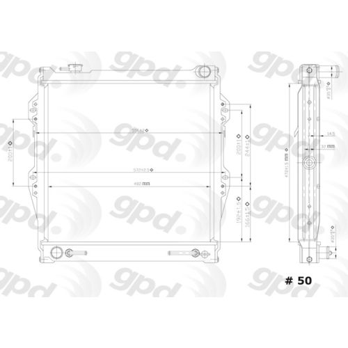 Radiator, Global Parts 50C