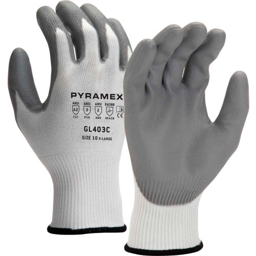 Polyurethane HPPE Liner A2 Cut Premium Cut-Resistant Gloves, Size 2XL