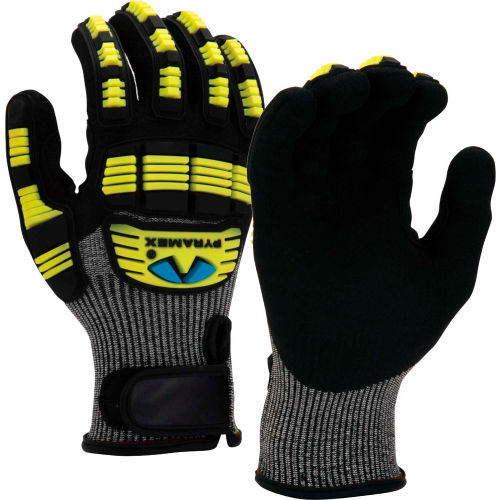 Sandy Nitrile Gloves, HPPE A5 Cut TPR Hook & Loop, Size Medium