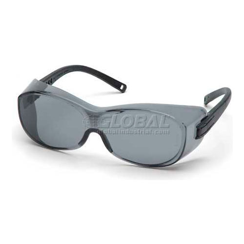Ots® Safety Glasses Gray Lens , Black Temples - Pkg Qty 12